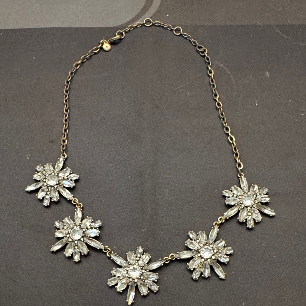 J Crew Factory Gold Floral Necklace 12$